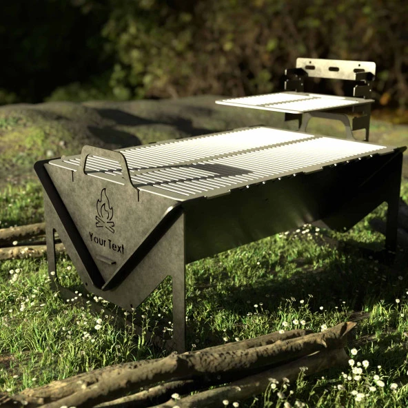 Kamp Ayısı® Grillogy™ Barbekü Su Geçirmez Taşıma Çantalı Katlanabilir Izgara Mangal - 8