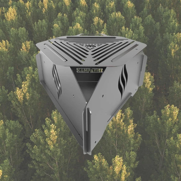 Kamp Ayısı® IgniteRoast™ Taşıma Çantalı Katlanır Bushcraft Mangal - 11