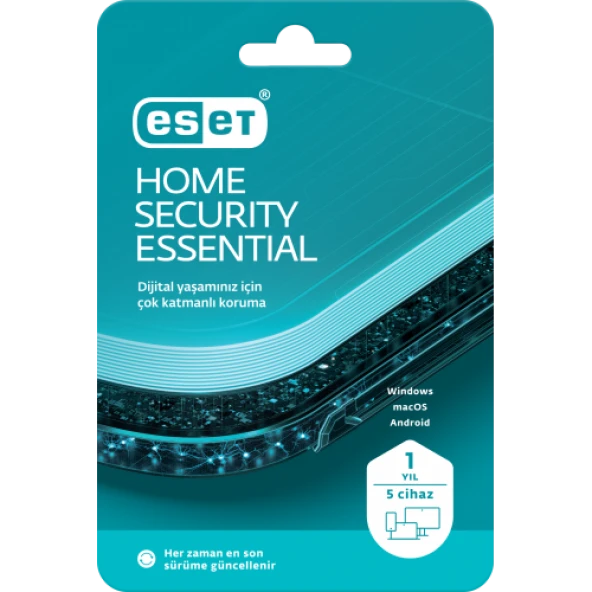 ESET HOME SECURITY ESSENTIAL 5 Kullanici, 1 YIL, BOX