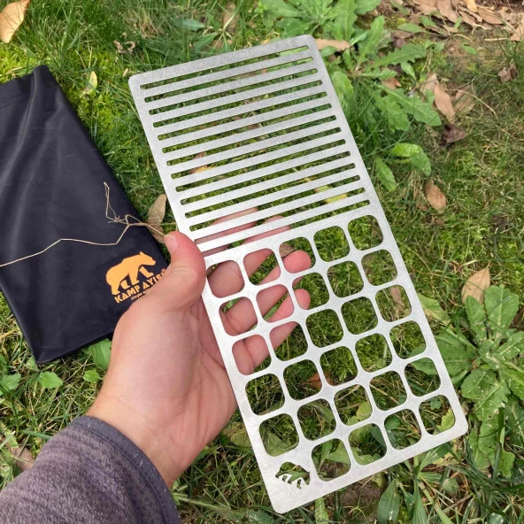 Kamp Ayısı® DuoWire™: Dikdörtgen Bushcraft Izgara Teli - 5