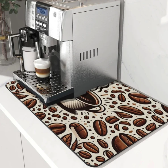 Valerine Life Kahve Makinesi Matı Su Geçirmez Kaymaz Yıkanabilir Çaycı, Çay Espresso Makinesi Pad 35x45cm 27240101
