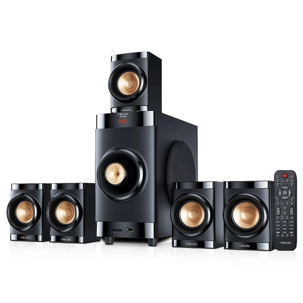 MIKADO MD-381BT 40W USB+SD+FM+BT DESTEKLİ 5+1 SES SİSTEMİ SPEAKER - HOPARLÖR