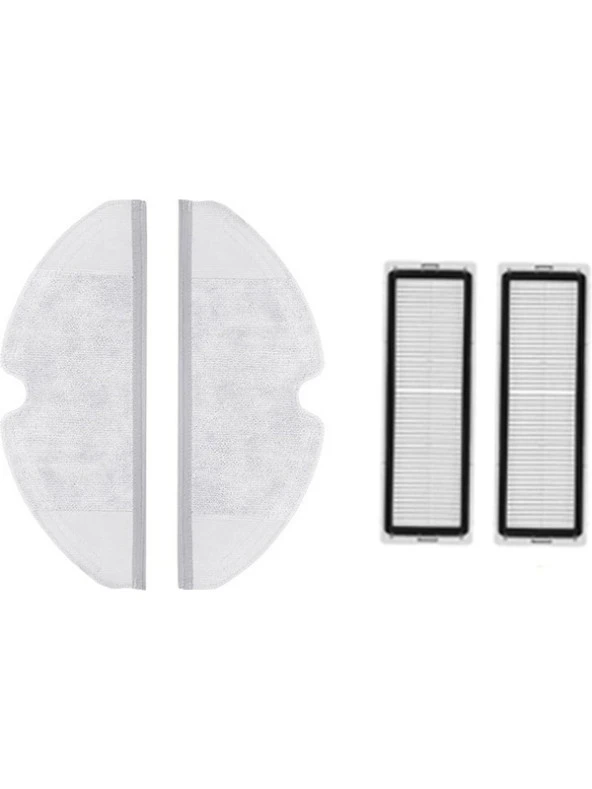 srfn ticaret Xiaomi Vacuum Mop 2 Pro + (STYTJ02ZHM) Set 2 Adet Fiber Mop Bezi 2 Adet Hepa Filtre ürün görseli 1