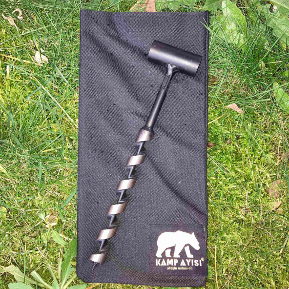 Kamp Ayısı Nordic Delme Çapı 18 Mm - Bushcraft İsveç El Burgusu Boyunduruk İsveç Ocağı Outdoor Kamp Ekipmanı - 5