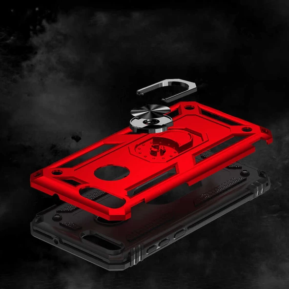 Huawei P Smart Kılıf Yüzüklü Zırh Tank Vega - 4