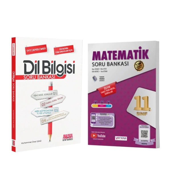 Yarı Çap 11.Sınıf Matematik ve AKM Dil Bilgisi Soru Bankası Seti 2 Kitap