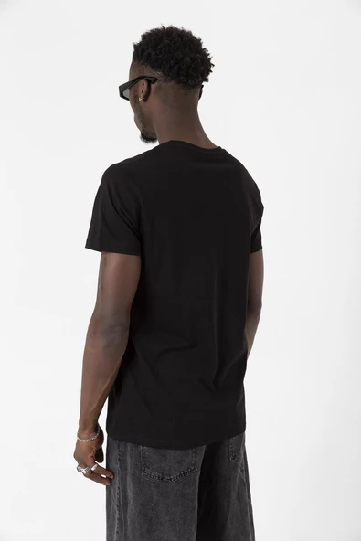 Mr Beast Half Face Siyah Erkek Tshirt - 5
