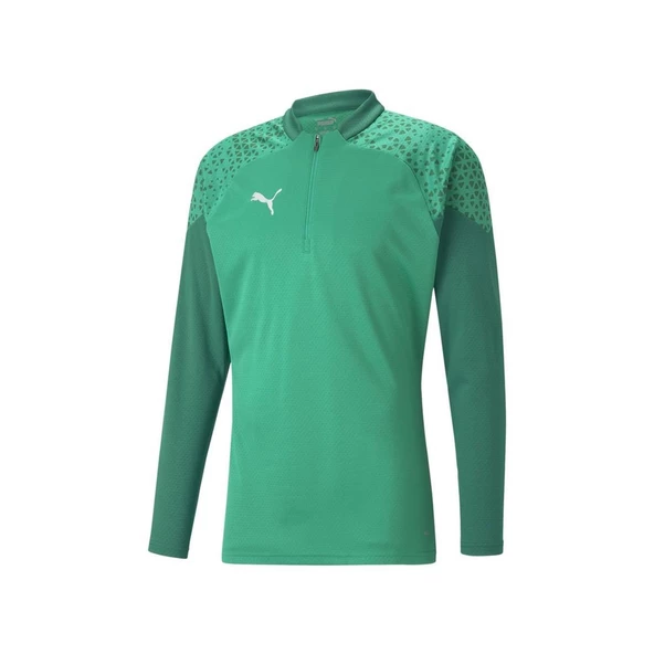 Puma 657982 Teamcup Traınıng 1/4 Zıp Top Yeşil