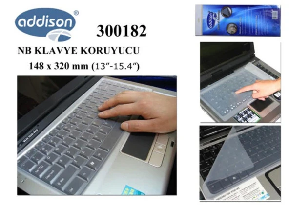 Addison 300182 13"-15.4" Notebook Klavye Koruyucu
