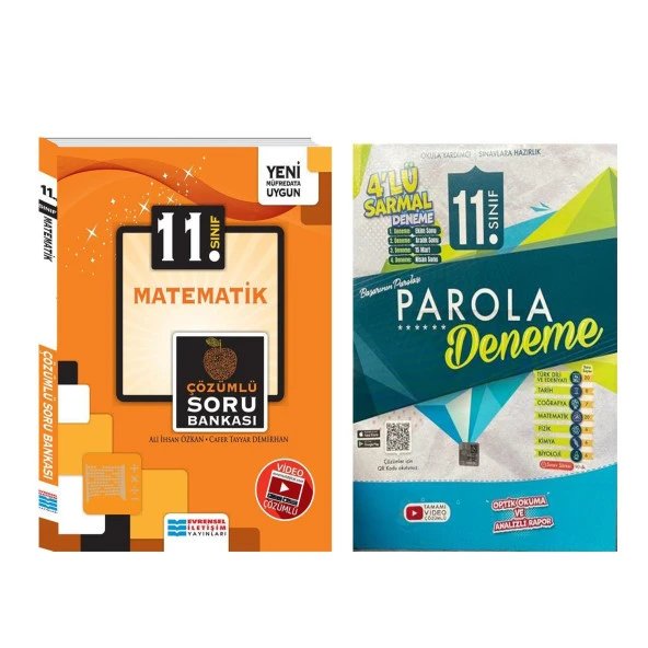 Evrensel İletişim 11.Sınıf Matematik Soru Bankası ve Deneme Seti 2 Kitap