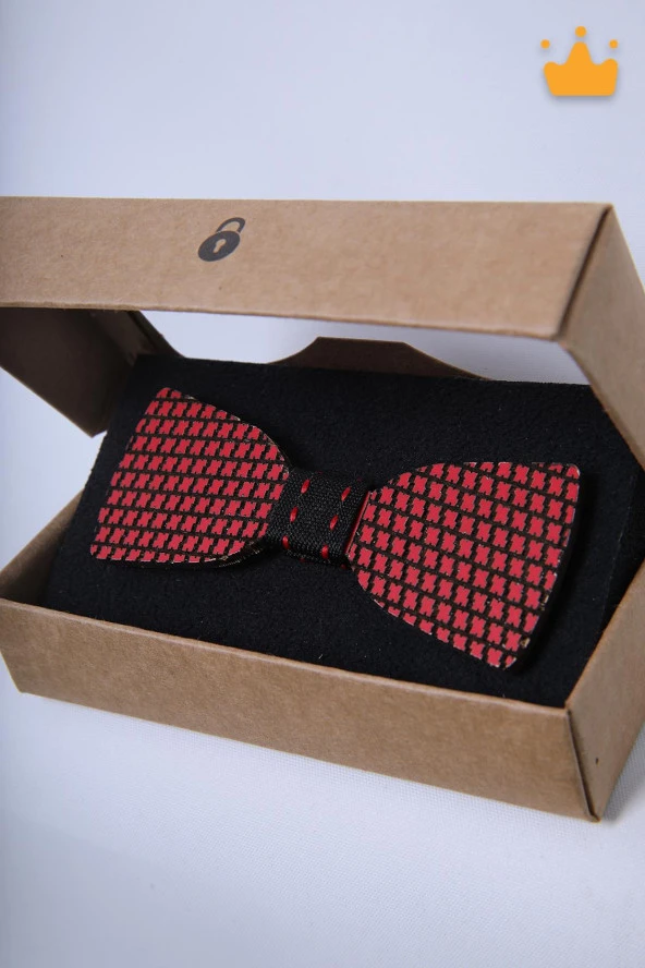 Babyhola 1-16 Yaş Kırmızı Ahşap Erkek Çocuk Papyon Doğum Günü Kutulu Ahşap Erkek Bebek Hediyelik Okuma Bayramı 23 Nisan Papyonu - 4