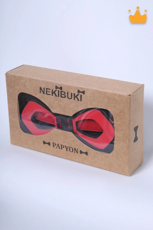 Babyhola 1-16 Yaş Kırmızı Ahşap Erkek Çocuk Papyon Doğum Günü Kutulu Ahşap Hediyelik Bayramlık Takım Elbise Papyonu - 4