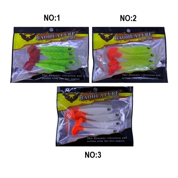 Baohua 3557 Viper 8.5cm 5.5gr Sert Silikon Yem 4'lü Paket