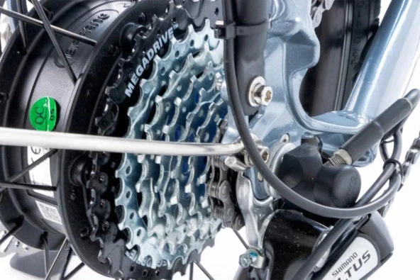 Alba Fold X Premium E-Bike 36V 12.8Ah Batarya, H.Disk Fren 1x8 Vites 20 Jant Renk:Antrasit-gri - 8