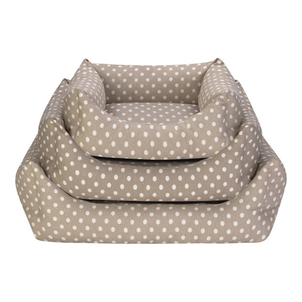 Pet Comfort Uniform Bej Puantiyeli Kedi ve Köpek Yatağı XS 50x40cm - 4