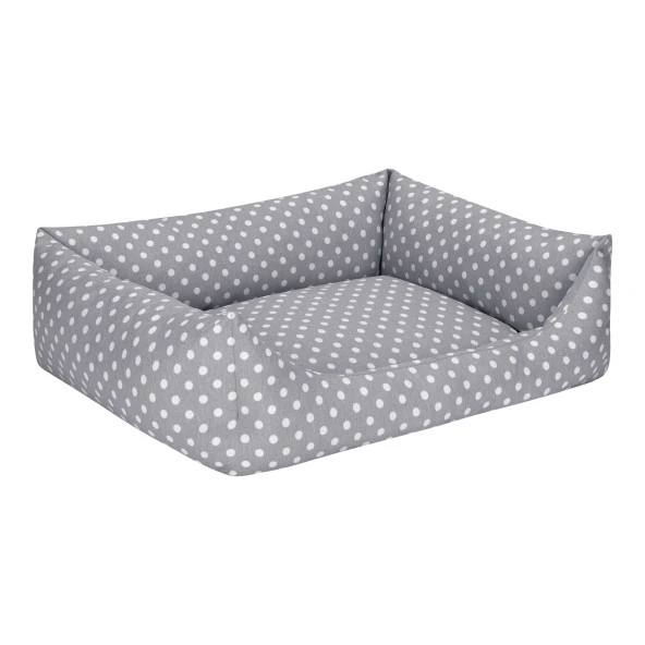 Pet Comfort Uniform Gri Puantiyeli Köpek Yatağı M 70x60cm - Resim 2