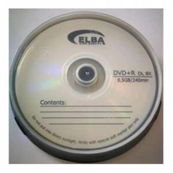 Elba DVD+R 8.5 GB DL 240MIN 10 Lu Cakebox