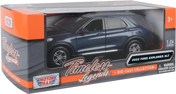 Motor Max 2022 Ford Explorer XLT 1/24 Dark Blue Model Araba