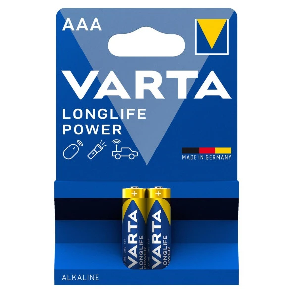 Varta Longlife Power AAA İnce Kalem Pil Alkalin (2 Li Paket)