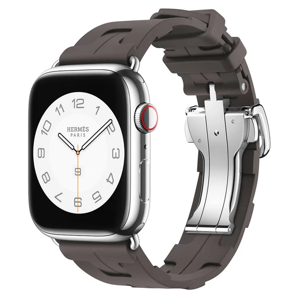 Vendas Apple Watch 7 41mm Spor Görünümlü Zore KRD-94 Silikon Kordon ( Saat DEĞİLDİR ) - 3