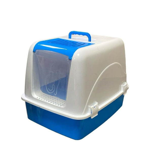 CANS Renkli Mavi Taban Lüx Kapalı Tuvalet (Orta Boy) 52X41X40 h