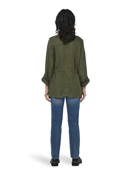 ONLY Bayan Haki Renk Baharlık Ceket 15309829 - Resim 3