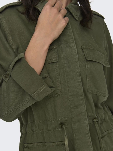 ONLY Bayan Haki Renk Baharlık Ceket 15309829 - Resim 5