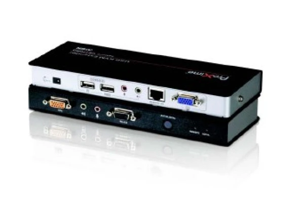 VGA Cat 5 KVM (Keyboard/Video Monitor/Mouse) Mesafe Uzatma Cihazı, Ses (hoparlör ve mikrofon) bağlantı desteği, 300 metre, USB Konsol, Deskew özelliği<br>USB VGA/Audio Cat 5 KVM Extender with Deskew (1280 x 1024@300m)