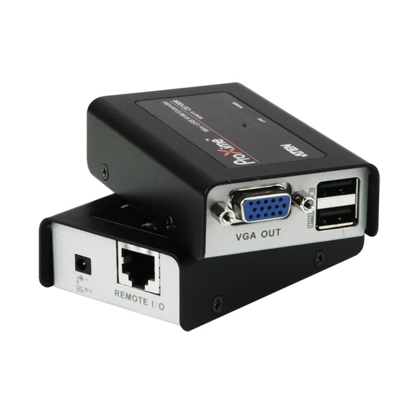 VGA Cat 5 KVM (Keyboard/Video Monitor/Mouse) Mesafe Uzatma Cihazı,  USB Konsol, 100 metre<br>USB VGA Cat 5 Mini KVM Extender (1280 x 1024@100m)