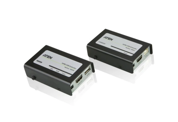 HDMI USB Mesafe Uzatma Cihazı (HDMI USB Extender), Alıcı (Receiver) ve Verici (Transmitter) Birim dahil, 60 metre