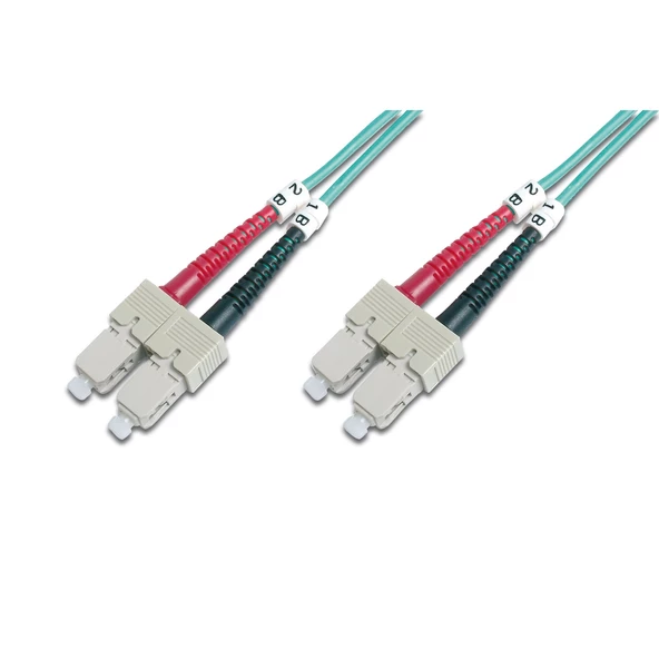 Digitus SC-SC Fiber Optik Patch Kablo, 2 metre, Multimode, Duplex, 50/125, OM3