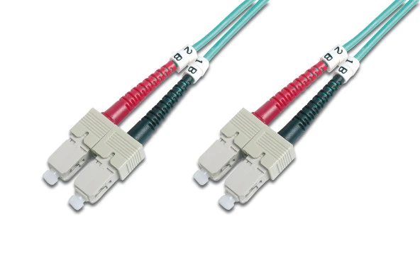 Digitus SC-SC Fiber Optik Patch Kablo, 2 metre, Multimode, Duplex, 50/125, OM3