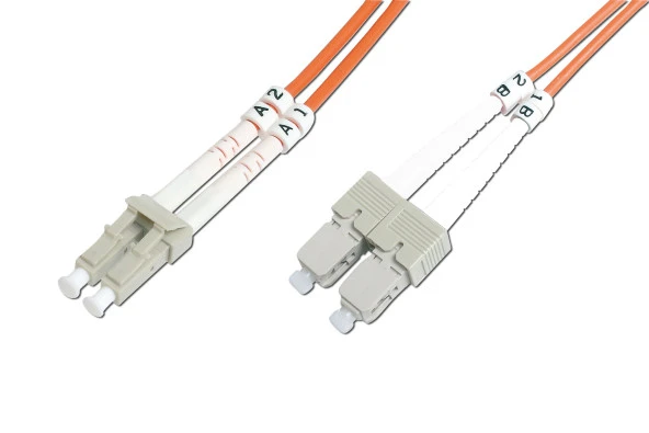 Beek LC-SC Fiber Optik Patch Kablo, Multimode OM 2 50/125 Duplex, 3.0mm, LSZH, 3 metre