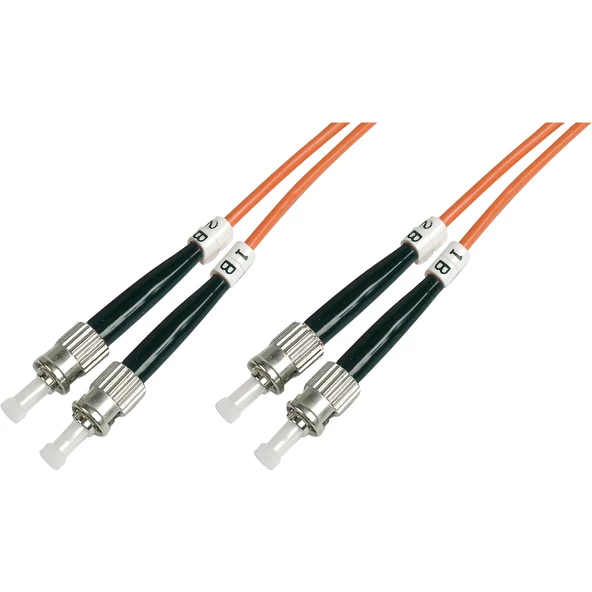 Beek ST-ST Fiber Optik Patch Kablo, Multimode OM 2 50/125 Duplex, 3.0mm, LSZH, 1 metre