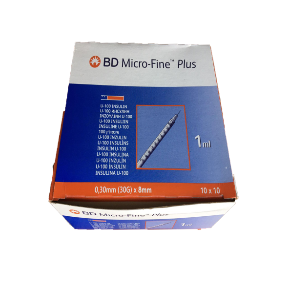 Bd Micro-Fine Plus 1ml Enjektör 0,30mm x 8mm (30G) 100 Adet 1 Kutu