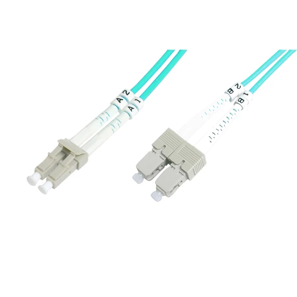 Beek LC-SC Fiber Optik Patch Kablo, Multimode OM 3 50/125 Duplex, 3.0mm, LSZH, 10 metre