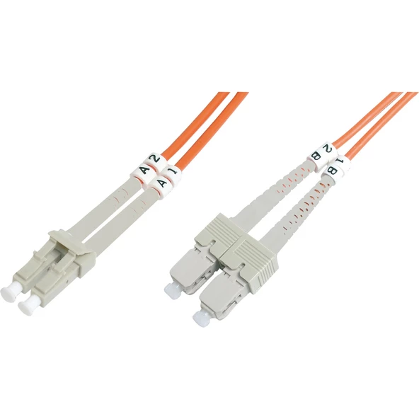 Beek LC-SC Fiber Optik Patch Kablo, Multimode OM 1 62.5/125 Duplex, 3.0mm, LSZH, 7 metre