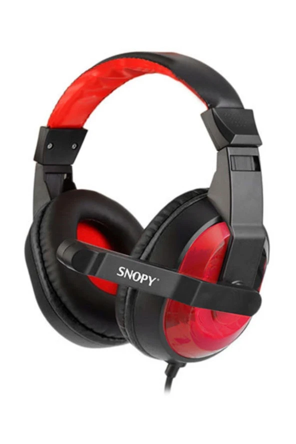 Sn-633 Siyah/Kırmızı Kulak Üstü Gaming Oyuncu Mikrofonlu Kulaklık