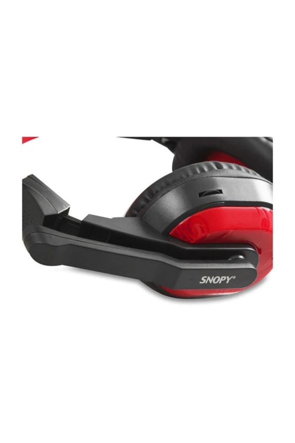 Sn-633 Siyah/Kırmızı Kulak Üstü Gaming Oyuncu Mikrofonlu Kulaklık - 2