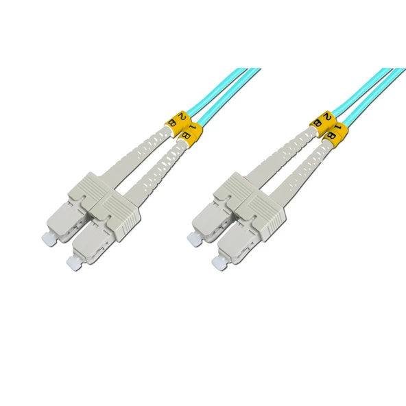 Beek SC-SC Fiber Optik Patch Kablo, Multimode OM 3 50/125 Duplex, 3.0mm, LSZH, 0.5 metre