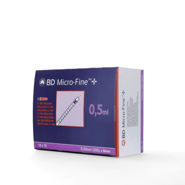 Bd Micro-Fine Plus 0,5 Ml İnsülin Enjektörü 30G 0,30mm x 8mm 100 ADET - 2