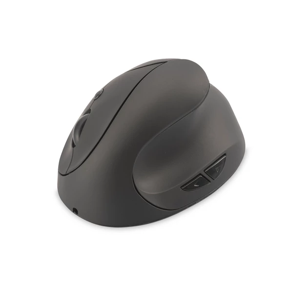 Kablosuz Ergonomik Optik Mouse, 6 Düğmeli, 2.4GHz, şarj edilebilir batarya, siyah renk, USB nano alıcı ve 3.5" şarj edilebilir kablo dahil