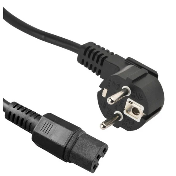 Beek Güç Kablosu, Schuko C15, 1.80 metre, 10A 250V, H05VV F0.75*3<br>Beek Schuko-C15 Power Cable 1.8m, H05VV-F 3*0.75mm2