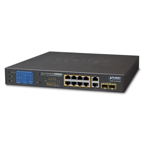 Yönetilemeyen Switch (Unmanaged Switch) 8-Port 10/100/1000Base-T IEEE 802.3at/af PoE+ injector (Port başına 30.8 watt) (PoE Güç Bütçesi maks. 120 Watt) TdrTR