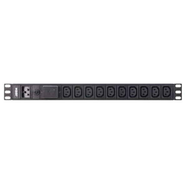 1U 16A 10Port Basic PDU/Power Distribution Unit (Elektrik Güç Dağıtım Ünitesi), Surge (Darbe) Gerilimi Korumalı