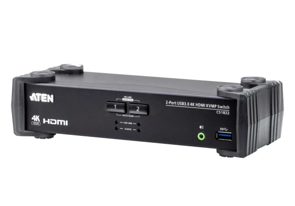 2-Port USB 3.0 4K HDMI KVMP™(Keyboard/Video Monitor/Mouse) Periferi (Çevre Cihazlarla (USB) Bağlantı Kurabilir), Ses Mikser mod özelliği<br>2-Port USB 3.0 4K HDMI KVMP™ Switch with Audio Mixer Mode