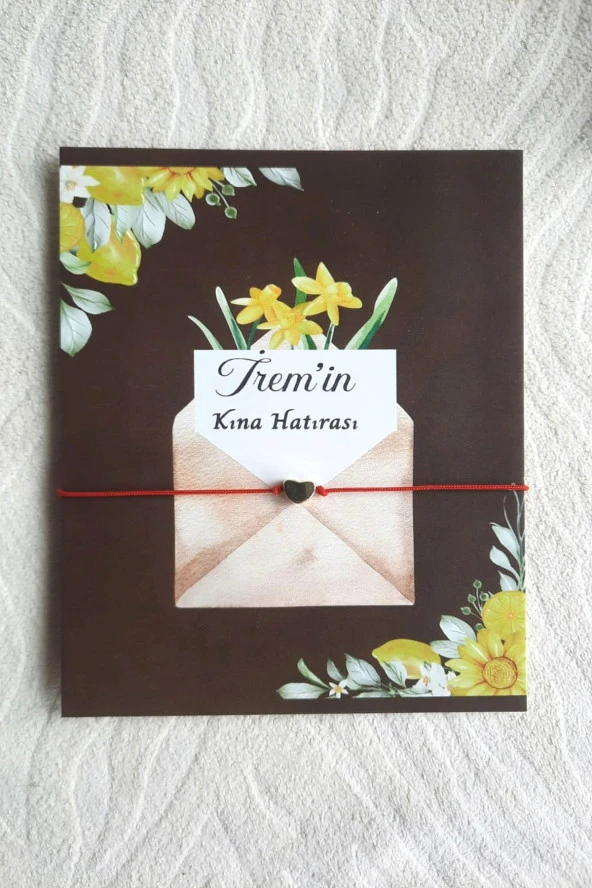 20 Adet Zarf Konsept Gold Kalpli Şans Bilekliği - Kına Hediyesi - Bride To Be  - Kişisel Yazı - 7