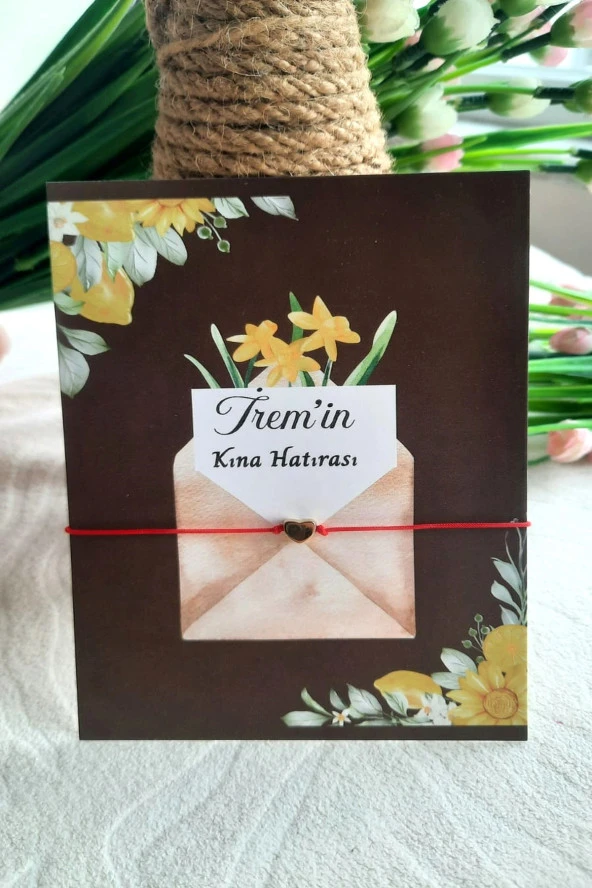 20 Adet Zarf Konsept Gold Kalpli Şans Bilekliği - Kına Hediyesi - Bride To Be  - Kişisel Yazı - 2