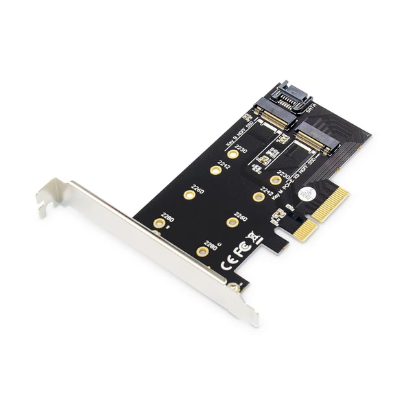 Digitus M.2 NGFF / NVMe SSD PCI Express 3.0 (x4) Kart<br>Digitus M.2 NGFF / NVMe SSD PCI Express 3.0 (x4) Add-On Card