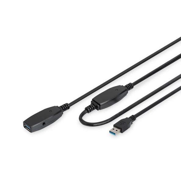 Digitus USB 3.0 Repeater / Uzatma Kablosu, 20 metre<br>Digitus Active USB 3.0 extension cable, 20 m